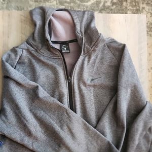 Gray mens Nike dri-fit zip up size xl